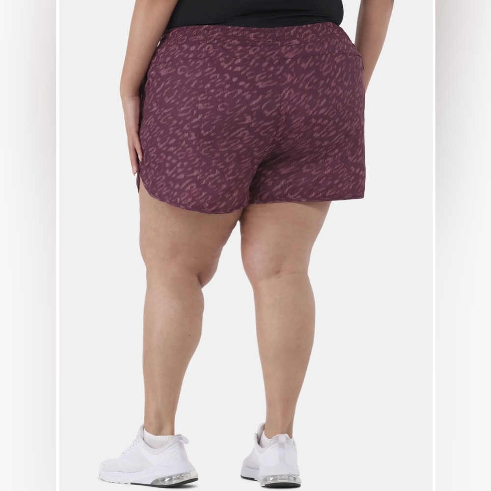 Women's Purple Patterned Shorts - Picture 10 of 11